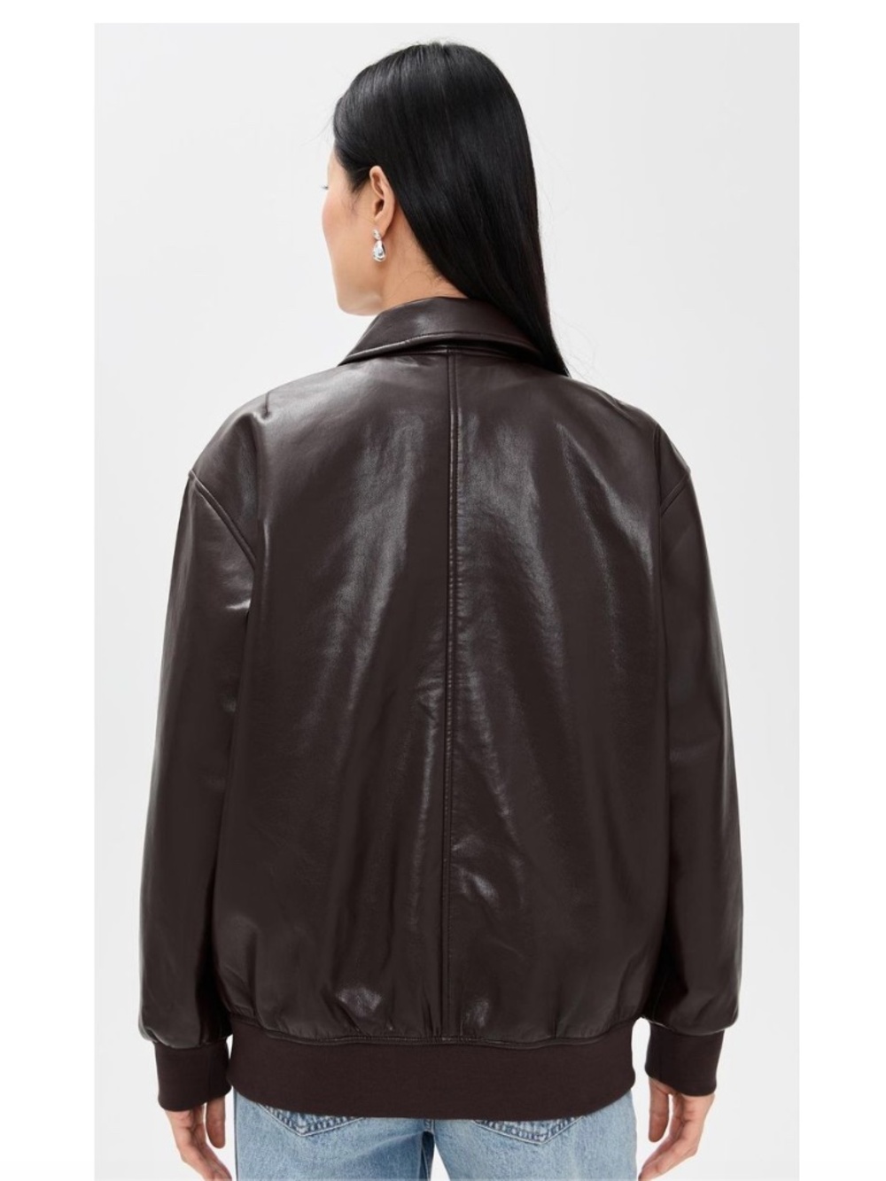 ANINE BING Kelanie Brown Leather Jacket - Picture 3 of 4